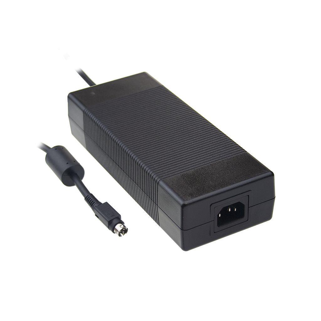 MEAN WELL GST220A36-R7B AC-DC Industrial desktop adaptor with PFC; Output 36Vdc at 6.1A; 3 pole AC inlet IEC320-C14