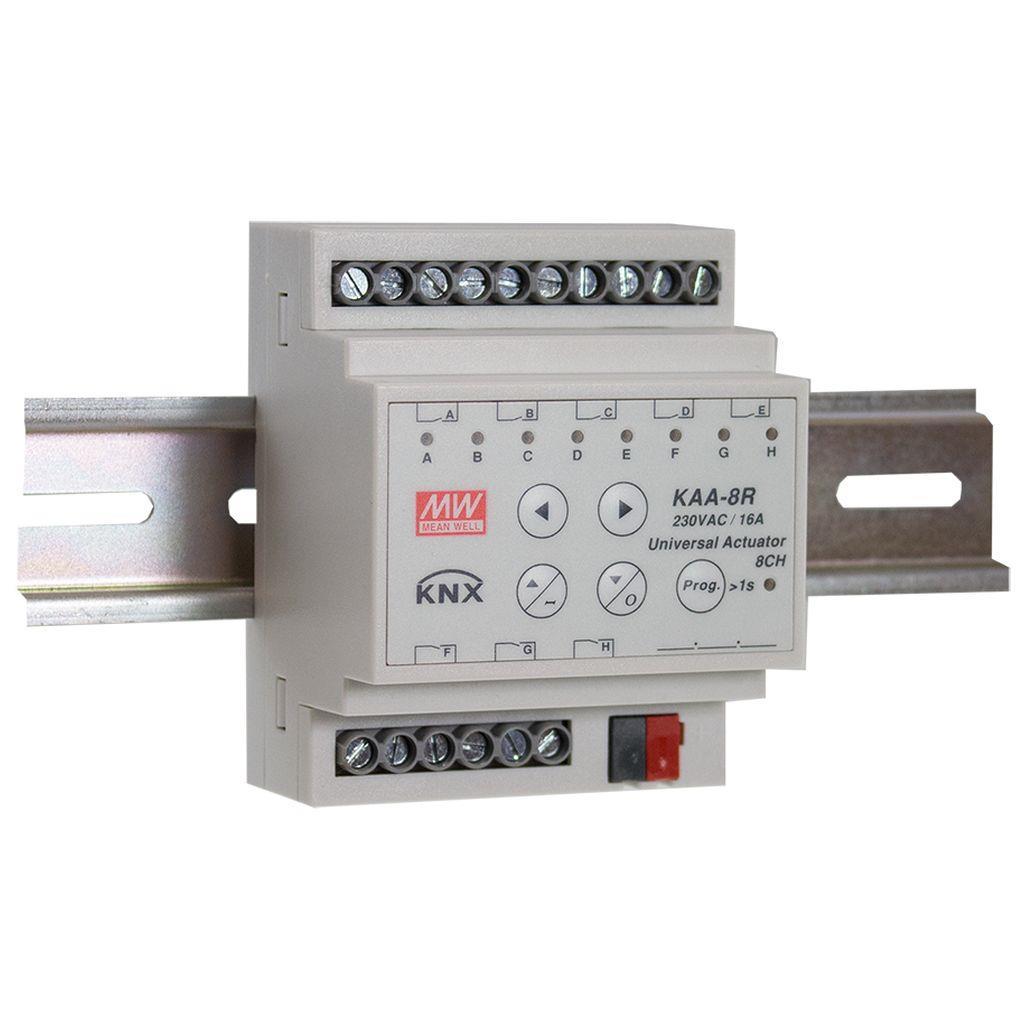MEAN WELL KAA-8R 8-fold Universal Switching Actuator; 16A per channel