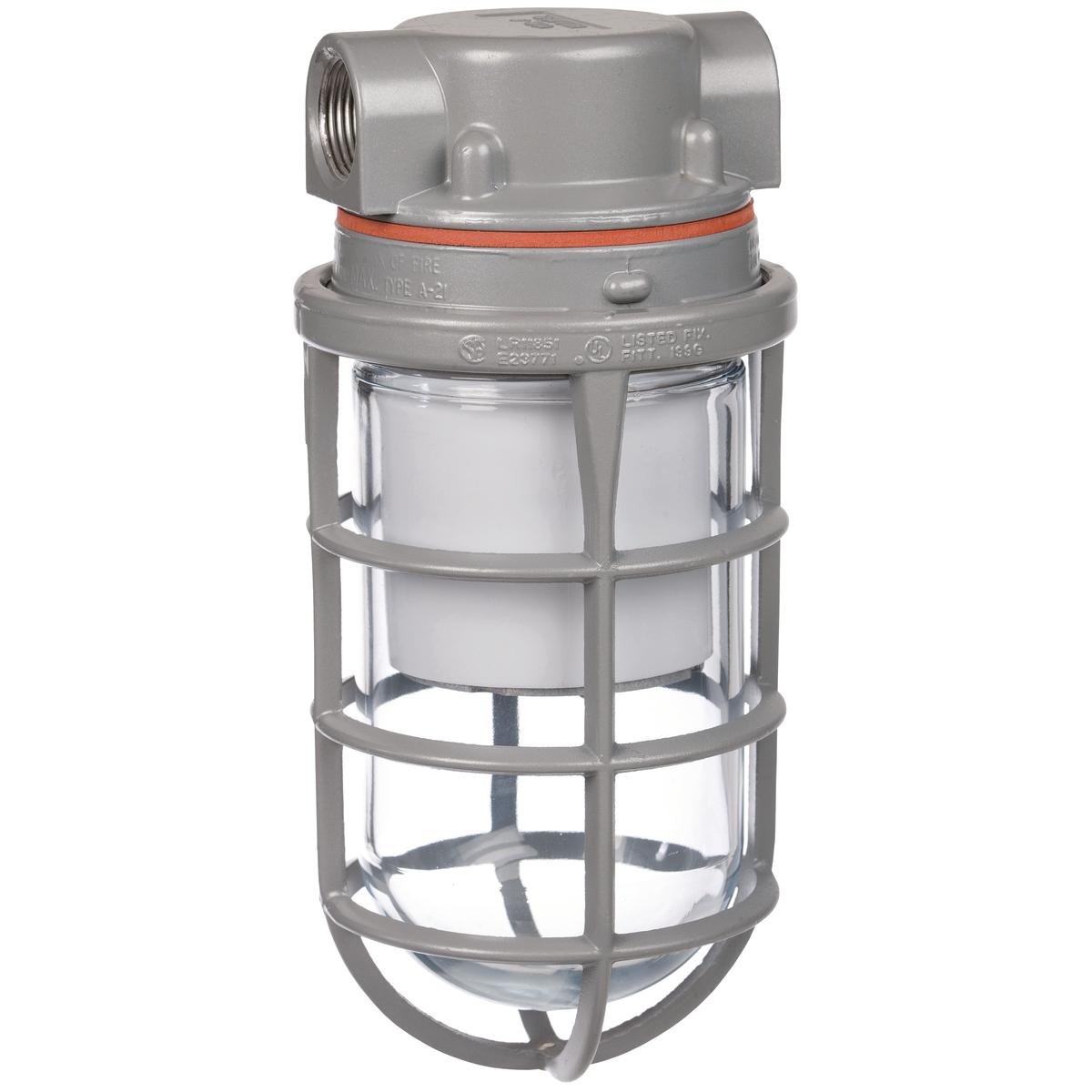 Hubbell VSL1330C1SG The VSL Series is a Vapor Tight/ Utility fixture using energy efficient LED's. This fixture is made with a cast copper-free aluminum housing and mount that is  suitable for harsh and hazardous environments. With the design of this fixtures internal heat s