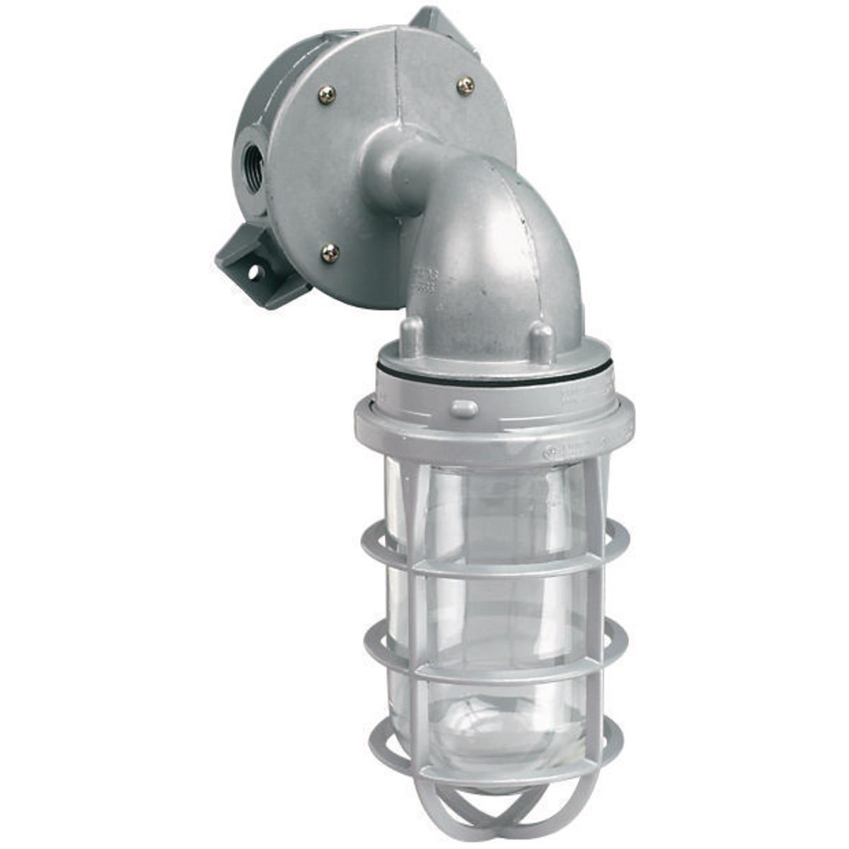 Hubbell VFBG-1-200 200W V Series Incandescent 1/2" Wall Mount to VBC Splice Box  ; Electrostatically applied epoxy/polyester finish ; Modular design ; Hubs are threaded for attachment to conduit ; Set screws in pendant fixture ; Copper-free aluminum (less than .004%) ; The 
