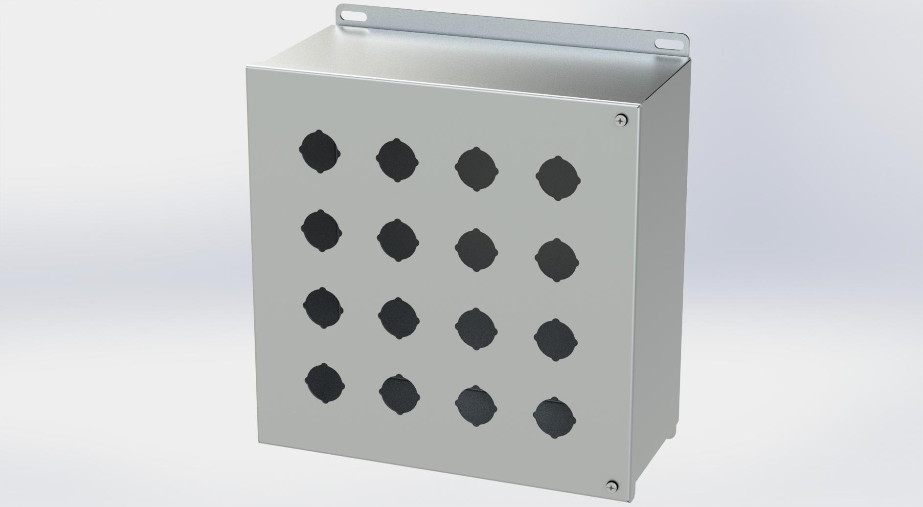 Saginaw Control SCE-16PBHSS S.S. PB Enclosure, Height:12.13", Width:12.00", Depth:6.00", #4 brushed finish on all exterior surfaces. Optional sub-panels are powder coated white.