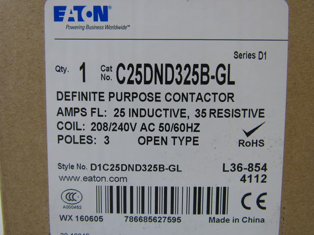 C25DND325B-GL Part Image. Manufactured by Eaton.