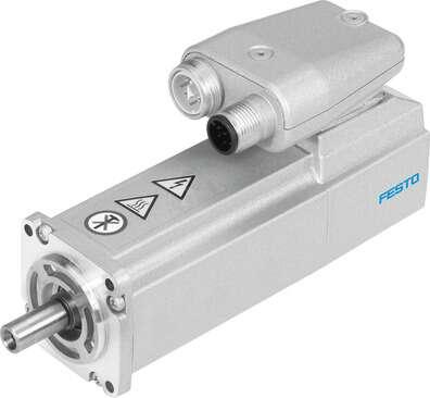 Festo 2082447 servo motor EMME-AS-40-M-LV-AMB Without gear unit/with brake. Ambient temperature: -10 - 40 °C, Storage temperature: -20 - 70 °C, Relative air humidity: 0 - 90 %, Conforms to standard: IEC 60034, Insulation protection class: F