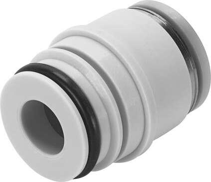 Festo 132637 cartridge QSPKG20-3/8-U With push-in connector, straight Size: Standard, Nominal size: 6,4 mm, Assembly position: Any, Container size: 10, Design structure: Push/pull principle