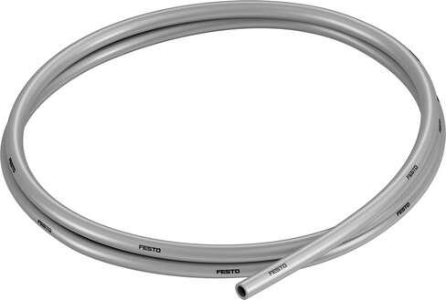 Festo 152586 plastic tubing PUN-6X1-SI Standard O.D tubing, for QS plug connectors, CN and CK polyurethane fittings (not approved for use in the food industry). Outside diameter: 6 mm, Bending radius relevant for flow rate: 26,5 mm, Inside diameter: 4 mm, Min. bending