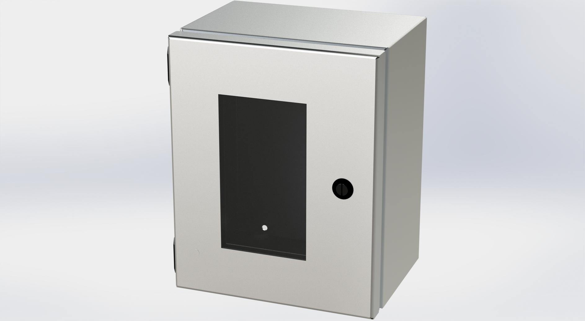 Saginaw Control SCE-10086ELJWSS S.S. ELJ Enclosure W/Viewing Window, Height:10.00", Width:8.00", Depth:6.00", #4 brushed finish on all exterior surfaces. Optional sub-panels are powder coated white.