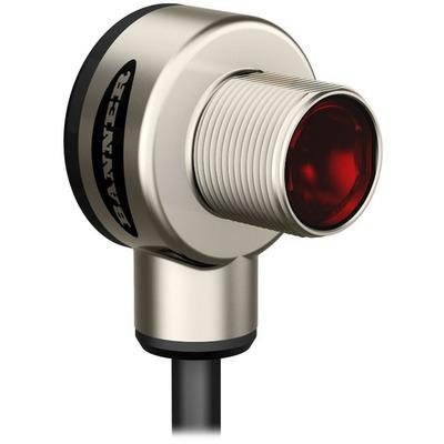 Banner TM18AP6FF25 W-30 Fixed-field photo-electric sensor with background suppression system - heavy-duty - Banner Engineering (EZ-BEAM series - TM18 series) - Part #19550 - Sensing range 25mm - Visible red light (660nm) - 1 x digital output (PNP transistor) (Light-ON operation)