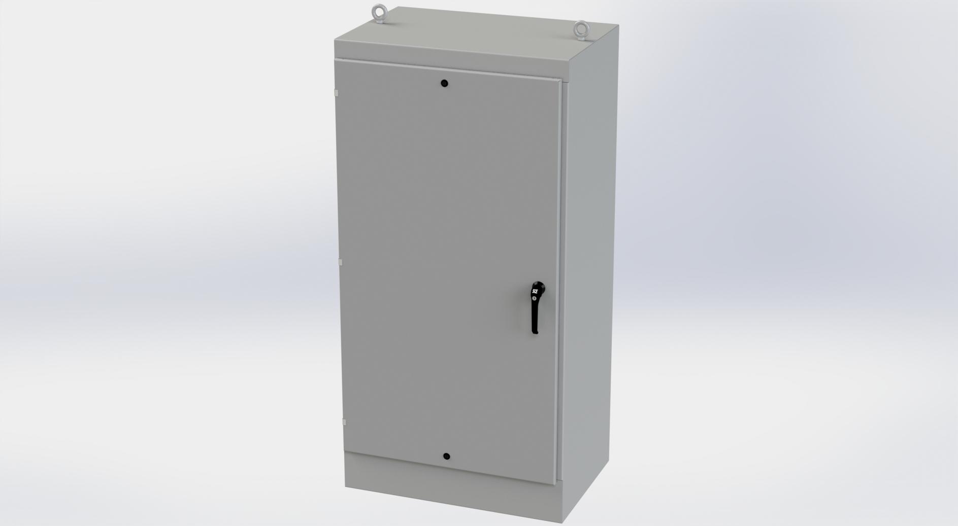 Saginaw Control SCE-72EL3624FS EL FS Enclosure, Height:72.00", Width:36.00", Depth:24.00", ANSI-61 gray powder coat inside and out. Optional sub-panels are powder coated white.