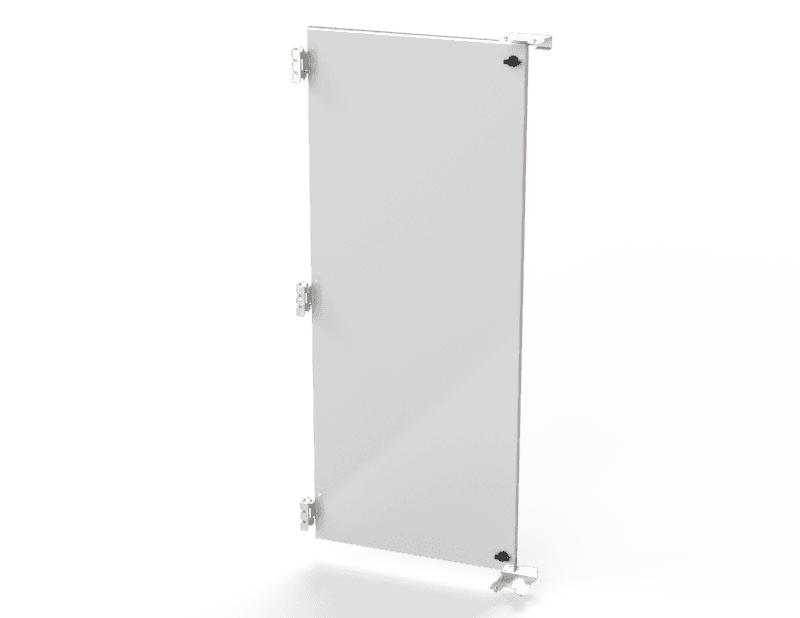 Saginaw Control SCE-DF6048 Panel, Dead Front (Overlapping Two Door), Height:55.50", Width:22.50", Depth:0.83", Powder coated white inside and out.
