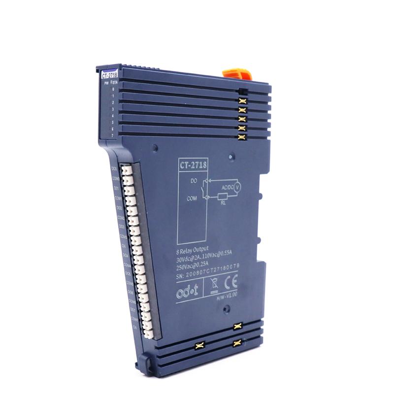 ODOT Automation CT-2718 8 channel digital output, relay type, 9-30VDC @ 2A, 110VAC @ 0.55A, 250VAC @ 0.25A
