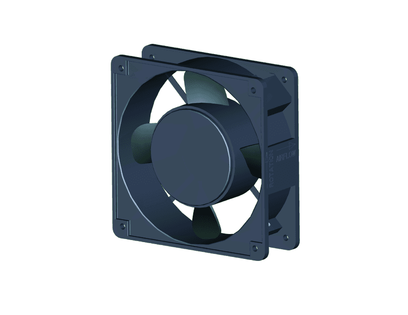 Saginaw Control SCE-CF4-230 Fan, Cooling (4in) 230v, Height:4.75", Width:4.75", Depth:1.76", 