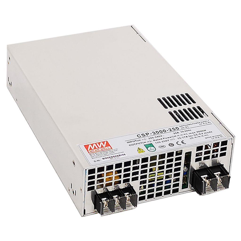 MEAN WELL CSP-3000-250 AC-DC Single output enclosed power supply with PFC; Output 250Vdc at 12A; remote ON/OFF