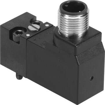 Festo 8040575 solenoid valve VSCS-B-M32-MD-WA-1R3-8 Valve function: 3/2 closed, monostable, Type of actuation: electrical, Width: 15 mm, Standard nominal flow rate: 13,5 l/min, Operating pressure: 1,5 - 8 bar