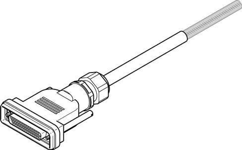 Festo 565289 connecting cable NEBV-S1G44-K-2.5-N-LE39 Mounting type: 4-40UNC, Assembly position: Any, Product weight: 389 g, Electrical connection: (* 44-pin, * Plug socket, * Sub-D), Operating voltage range DC: <:  30 V