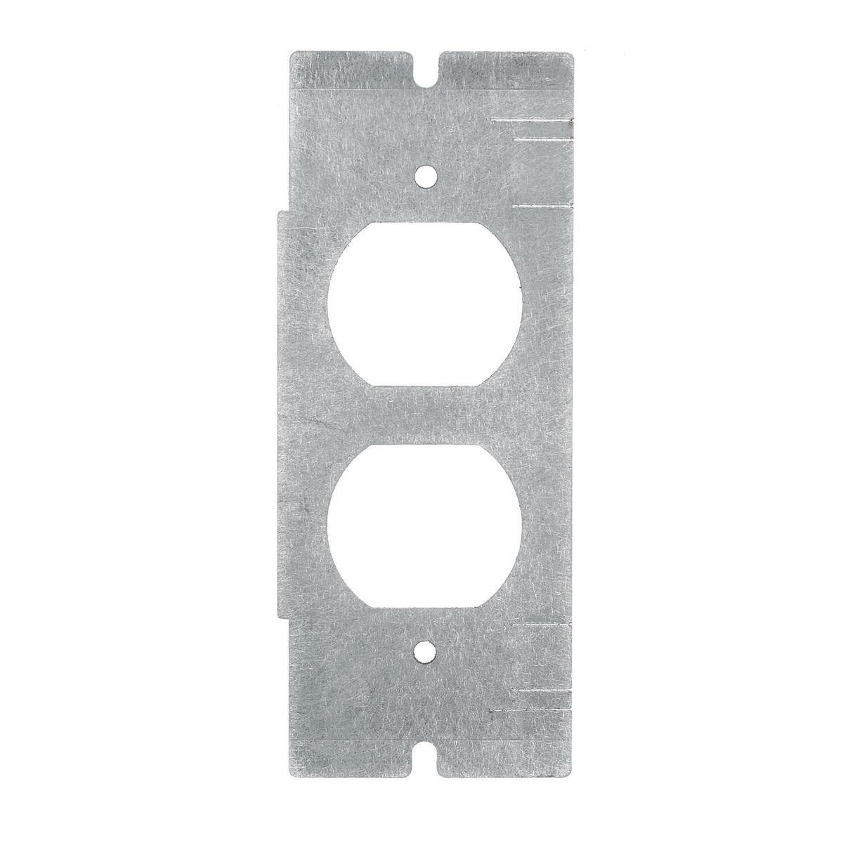 Hubbell FBMPDUP Concrete, Access, Wood Floorboxes, Recessed, 2, 4, & 6-Gang Series, Mounting Plate, 1-Gang, (1) Duplex Opening  ; Plate for Use in SystemOne 2, 4 & 6-Gang Recessed Floorboxes ; 1-Gang- Duplex Opening ; Horizontial 1-Gang Sub-Plate with (1) Duplex Opening