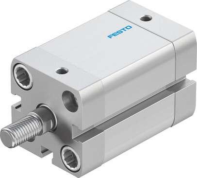 Festo 536255 compact cylinder ADN-25-25-A-P-A Per ISO 21287, with position sensing and external piston rod thread Stroke: 25 mm, Piston diameter: 25 mm, Piston rod thread: M8, Cushioning: P: Flexible cushioning rings/plates at both ends, Assembly position: Any