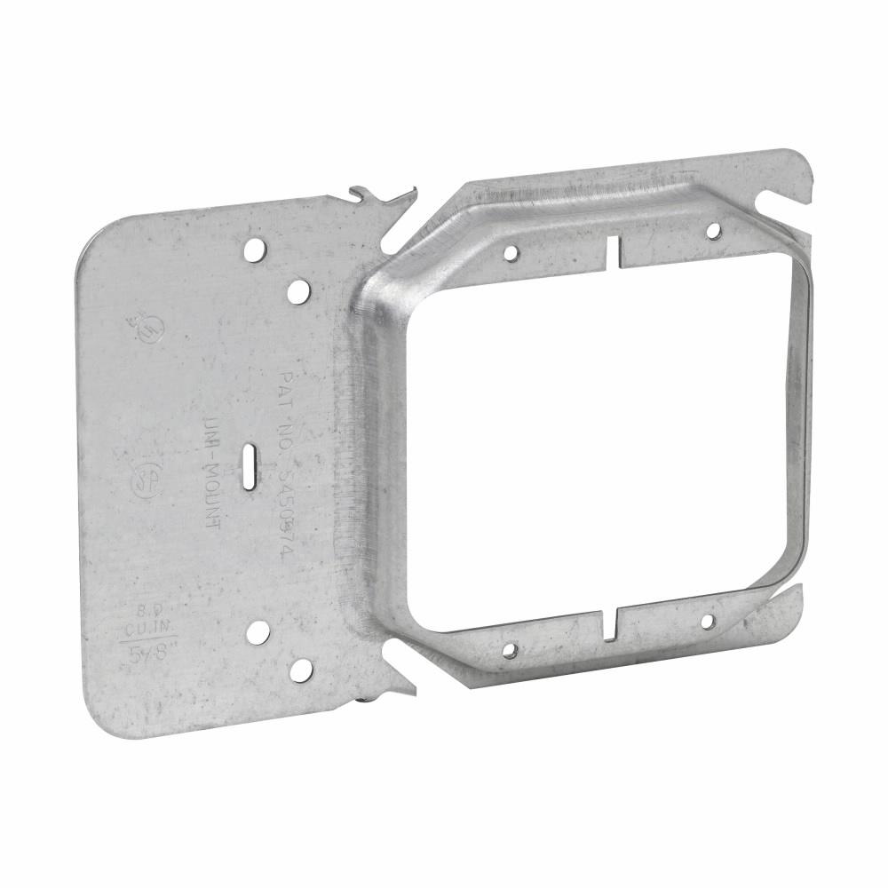 Eaton Corp TP37000 Eaton Crouse-Hinds series Uni-Mount Cover, 4", Raised surface, Steel, Two-gang, 3/4" raised, 9.0 cubic inch capacity
