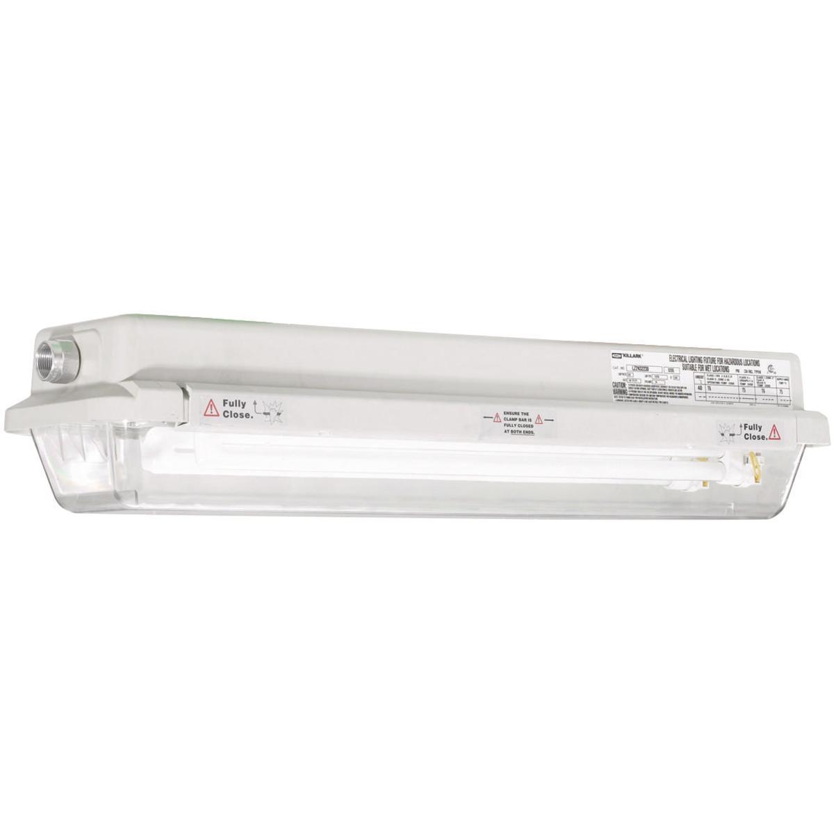 Hubbell LZ2N17330 LZ2N Series - 17W 120-277V - 2' 3-Lamp T8 - Electronic 50/60 Hz 0°F Start Medium Bi-Pin  ; Lexan® Clear Lens, impact resistant polycarbonate ; Housing-one piece fiberglass reinforced polyester, NEMA 4X & IP66 rated. ; Two 3/4” NTP aluminum hubs - one at e