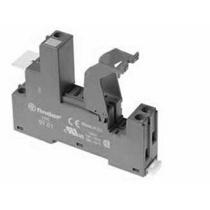 Finder 97.01.0 Plug-in socket - Finder - Rated current 16A - Box-clamp connections - DIN rail mounting - Black color - IP20
