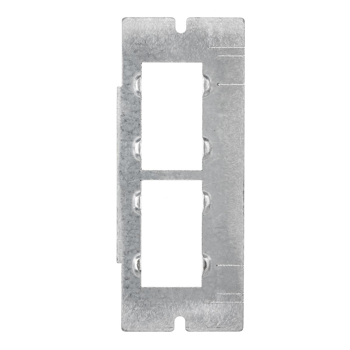 Hubbell FBMP2IM Concrete, Access, Wood Floorboxes, Recessed, 2, 4, & 6-Gang Series, Mounting Plate, 1-Gang, (2) 1 Unit Hubbell iStation Openings  ; Plate for Use in SystemOne 2, 4 & 6-Gang Recessed Floorboxes ; 1-Gang- (2) 1 Unit Hubbell iStation Opening ; Horizontial 1-