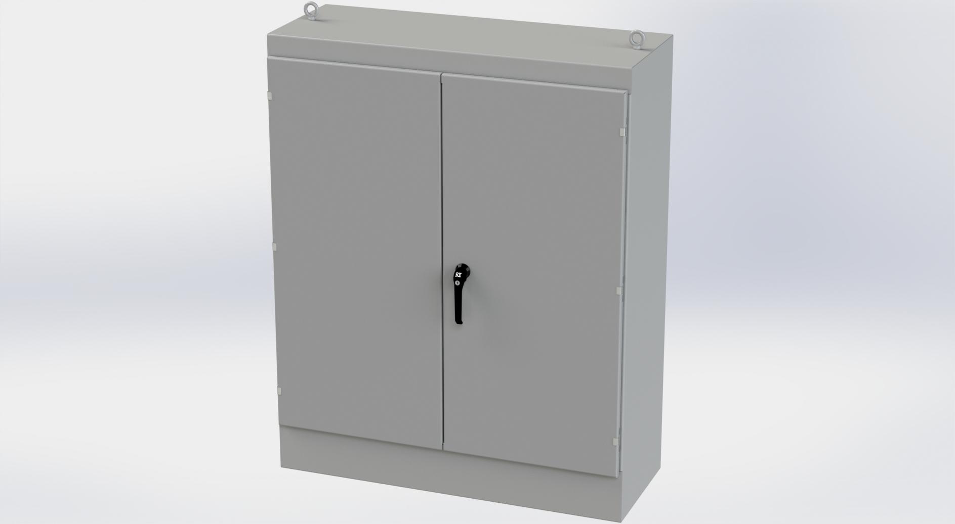 Saginaw Control SCE-604818FSD FSD Enclosure, Height:60.00", Width:48.00", Depth:18.00", ANSI-61 gray finish inside and out. Optional sub-panels are powder coated white.