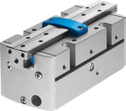 Festo 187871 parallel gripper HGPP-16-A-G1 Precise, for position sensing via hall effect sensor or inductive sensors. With gripping force retention when opening ...-G1. Size: 16, Stroke per gripper jaw: 5 mm, Max. replacement accuracy: 0,1 mm, Repetition accuracy, gri
