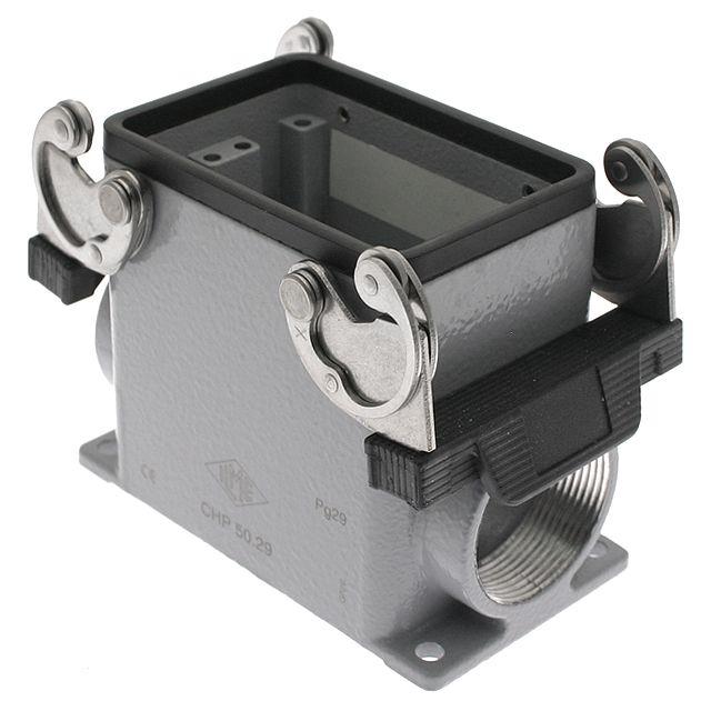 Mencom CHP-50.29 Standard, Rectangular Base, Double Latch, Surface mount, size 66.40, Side PG29 cable entry