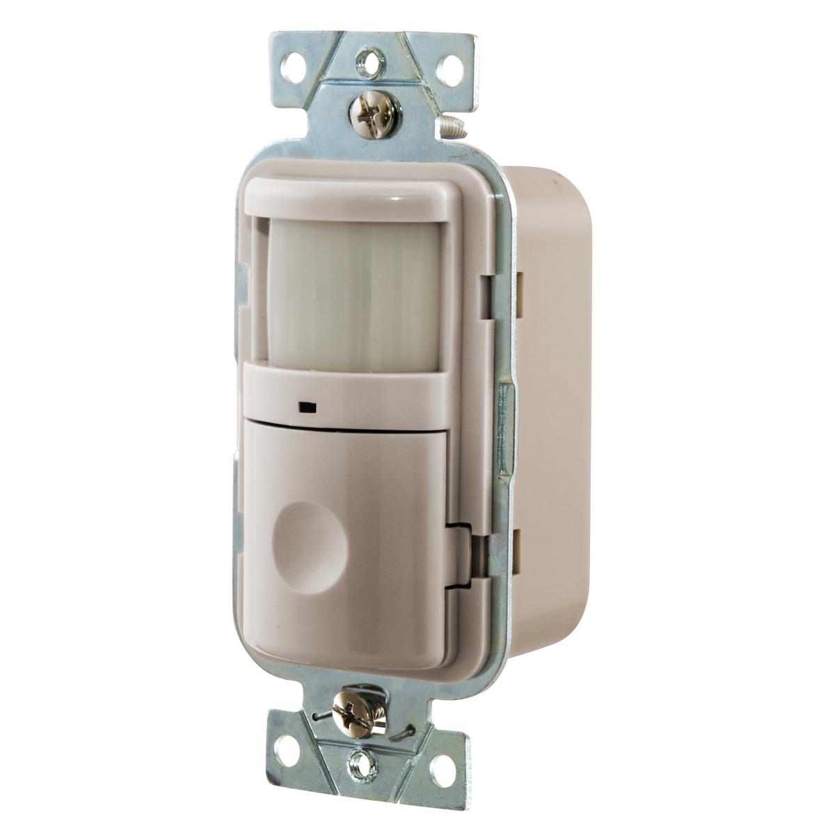 Hubbell WS2000LA Lighting Controls, Occupancy/Vacancy Sensors, Wall Switch, Passive Infrared Technology, 120/277V AC, Light Almond  ; Designed for use on 120 or 277V AC circuits, no neutral required, fast retrofits. Built in photocell prevents lights from turning ON with 