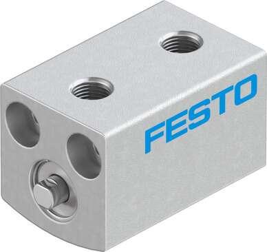 Festo 526898 short-stroke cylinder ADVC-4-5-P Without thread on piston rod Stroke: 5 mm, Piston diameter: 4 mm, Cushioning: P: Flexible cushioning rings/plates at both ends, Assembly position: Any, Mode of operation: double-acting