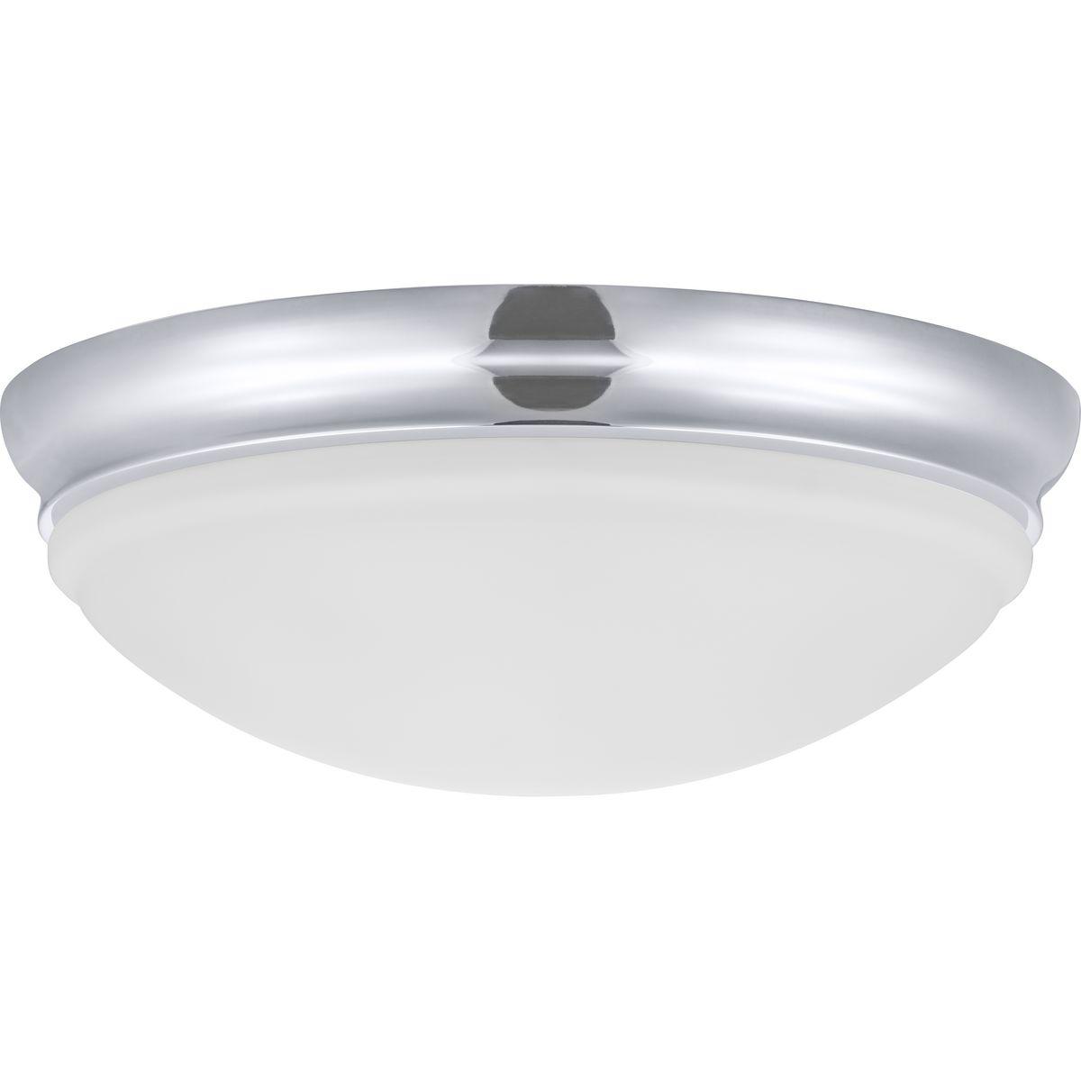 Hubbell P350131-015-30 LED 15in. flush mount with white acrylic diffuser mounts to a Polished Chrome ceiling pan. Ideal for ceiling or wall mount applications and suitable to add ambient illumination for Modern or Traditional interior spaces.  ; The classic ceiling fixture: A p