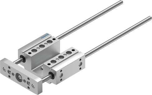 Festo 3192938 guide unit EAGF-P1-KF-16-200 For electric cylinder EPCO. Size: 16, Stroke: 200 mm, Reversing backlash: 0 µm, Assembly position: Any, Guide: Recirculating ball bearing guide