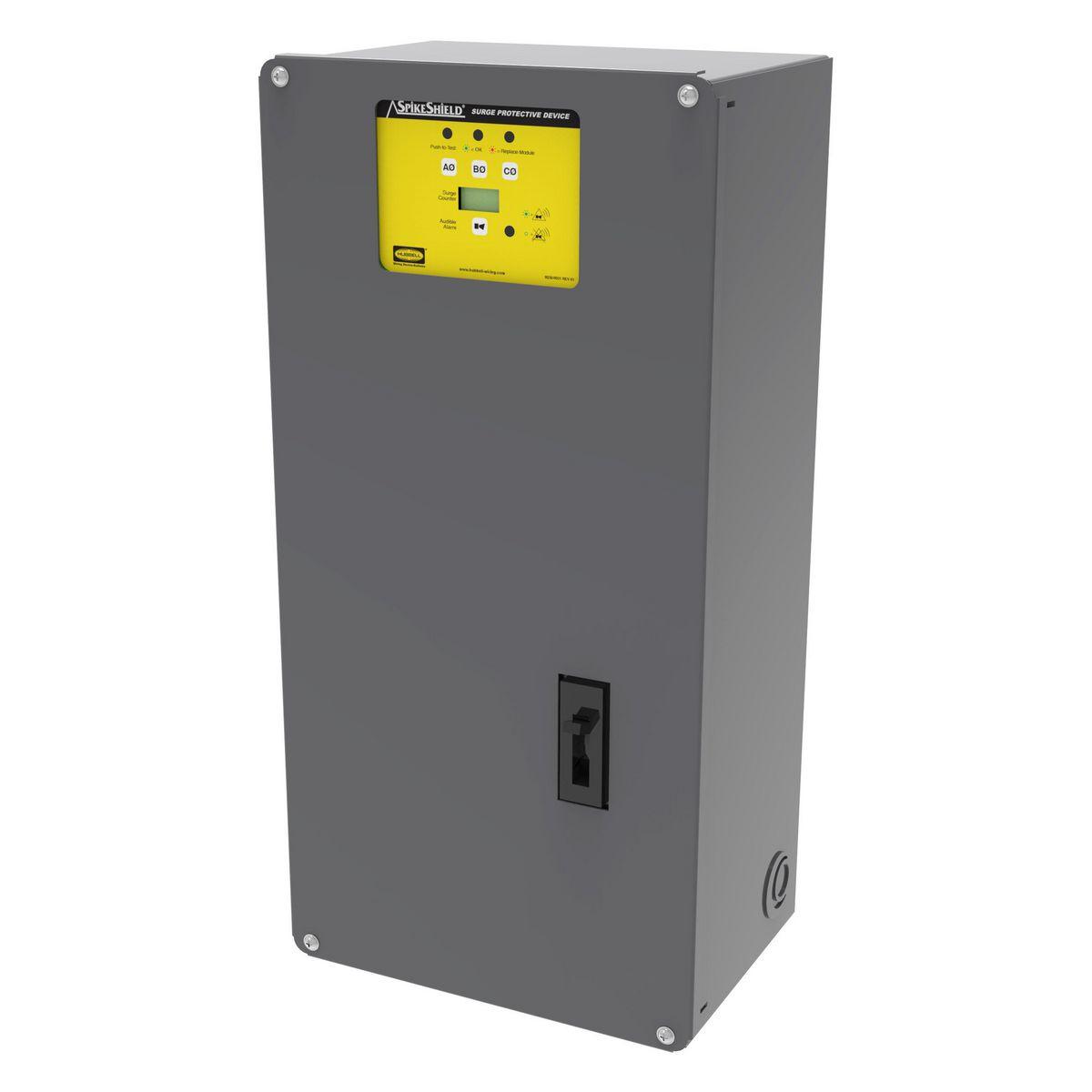 Hubbell HBL5P320DB Surge Protective Devices, Panel, 320KAPeak Capacity, Delta 240V AC, 3-Pole 4-Wire Grounding, With Disconnect 