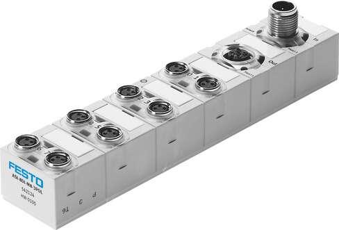 Festo 542124 AS-i module ASI-8DI-M8-3POL enables the connection of 8 sensors. Authorisation: c UL us - Listed (OL), CE mark (see declaration of conformity): (* to EU directive for EMC, * to EU directive explosion protection (ATEX)), ATEX category Gas: II 3G, ATEX cate