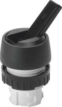 Festo 9305 toggle switch H-22-SW For basic valves SV, SVS, SVOS. Installation diameter: 22,5 mm, Protection class: IP40, Actuation torque: 0,14 Nm, Product weight: 19 g, Colour: Black