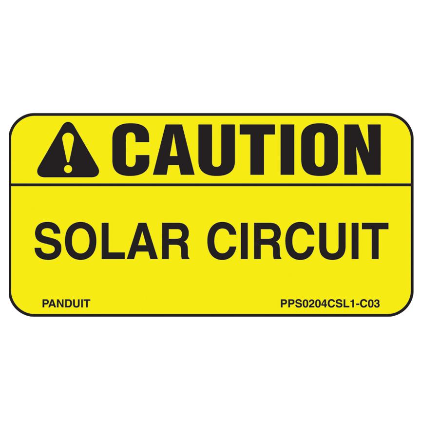 Panduit PPS0204CSL1-C03 Solar Label