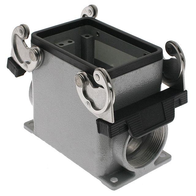 Mencom CHP-50.229 Standard, Rectangular Base, Double Latch, Surface mount, size 66.40, 2 Side PG29 cable entries