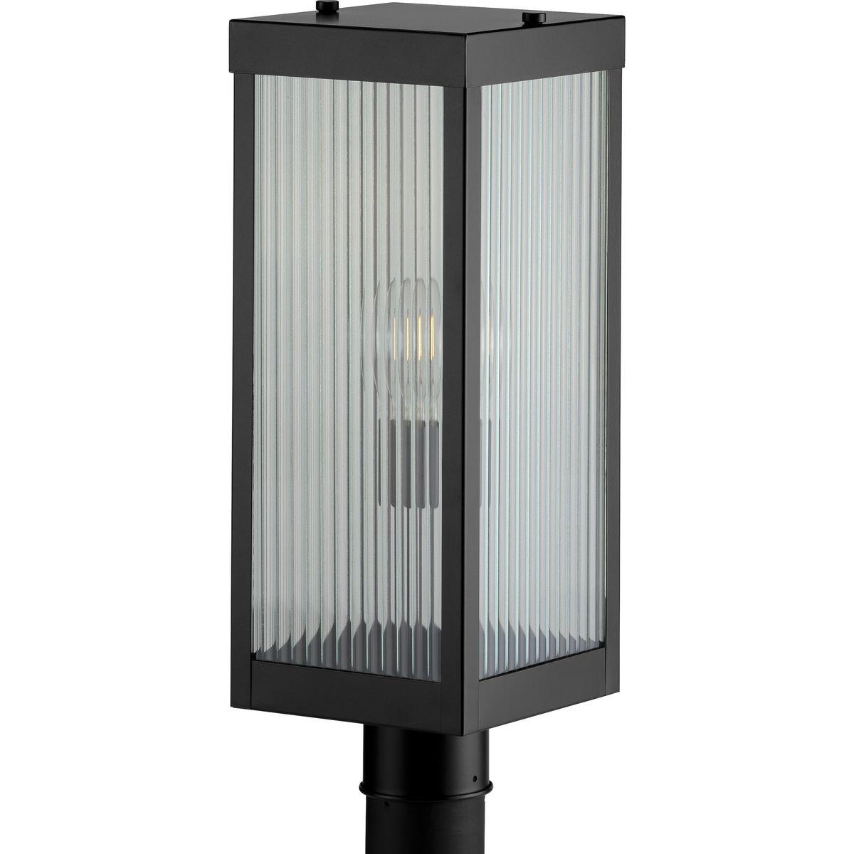 Hubbell P540024-031 Achieve the stylish and peaceful home environment you've been waiting for with this beautiful post lantern. The rectangular matte black frame's intelligent design is just right for illuminating any outdoor space in need of illumination. The frame holds el