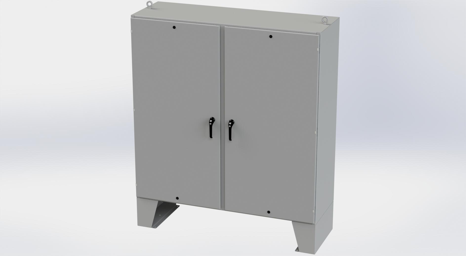 Saginaw Control SCE-72EL7224LPPL 2DR EL LPPL Enclosure, Height:72.00", Width:72.00", Depth:24.00", ANSI-61 gray powder coating inside and out. Optional sub-panels are powder coated white.