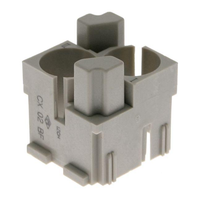 Mencom CX-02BF Mixo series, Female Rectangular Insert, two seat for shielded connectors