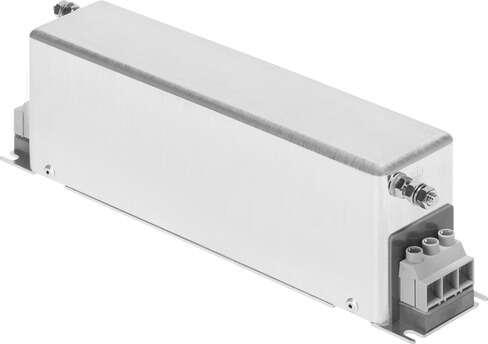 Festo 3947275 mains filter CADF-C15-11A-P3 Width: 47 mm, Height: 70 mm, Length: 231 mm, Assembly position: Free convection, Operating voltage: 520/300 V
