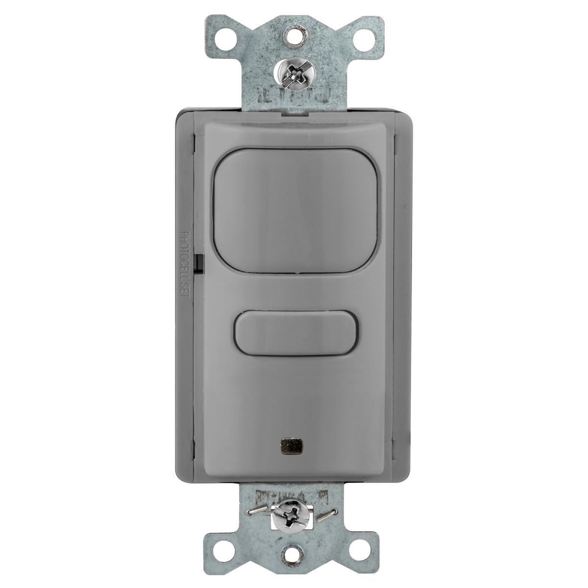 Hubbell AP2001GY1 Occupancy Sensing Products, Wall Switch,Vacancy, Passive Infrared, 1 Relay, 1000 Square Feet, 800 WIncandescent,1000W Fluorescent @ 120V AC, 1800W Fluorescent @ 277VAC,120/277V AC,With Photocell, Gray 