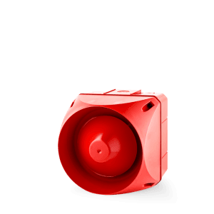 Auer Signal 874460408 ASX Multi-Tone Alarm Sounder, size 4, 63 tones, 24-48 V AC/DC, housing red