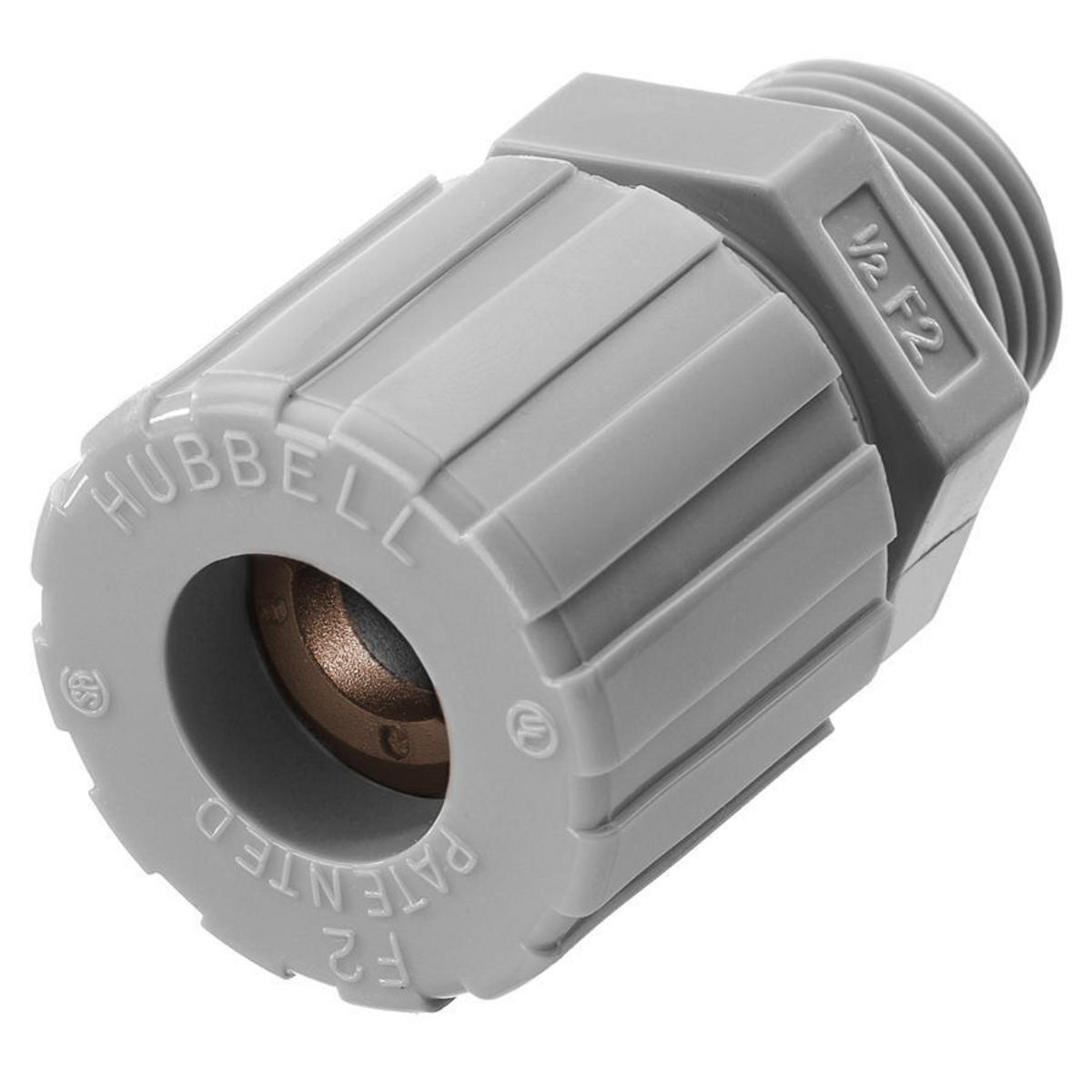 Hubbell SHC1040CR Kellems Wire Management, Cord Connectors, Straight Male, .50-.63", 1", Nylon  ; Nylon cord connector resists most common industrial corrosives ; Provides effective pullout protection ; Lightweight design ; Standard Product