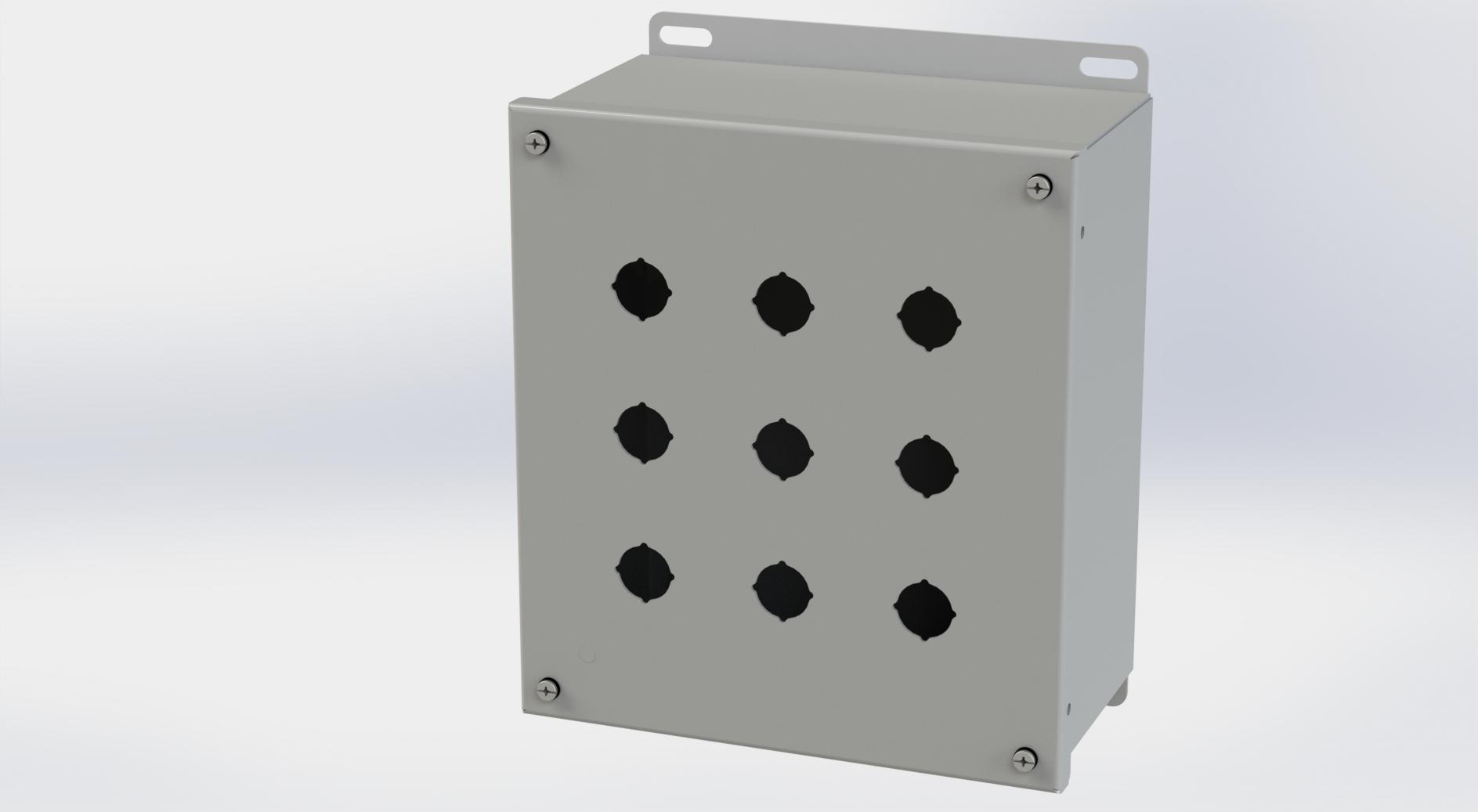 Saginaw Control SCE-9PBXI PBXI Enclosure, Height:9.50", Width:8.50", Depth:4.75", ANSI-61 gray powder coating inside and out.