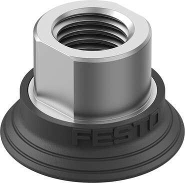 Festo 8073816 suction cup OGVM-30-S-N-G14F Suction cup height compensator: 3 mm, Min. workpiece radius: 35 mm, Nominal size: 4 mm, suction cup diameter: 30 mm, suction cup volume: 1,8 cm3