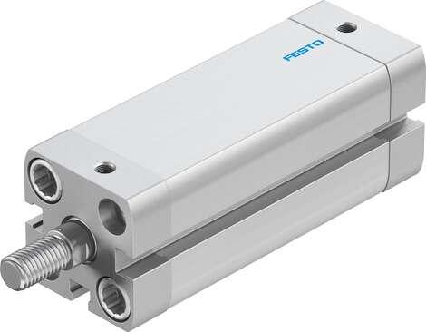 Festo 536352 compact cylinder ADN-20-60-A-P-A Per ISO 21287, with position sensing and external piston rod thread Stroke: 60 mm, Piston diameter: 20 mm, Piston rod thread: M8, Cushioning: P: Flexible cushioning rings/plates at both ends, Assembly position: Any