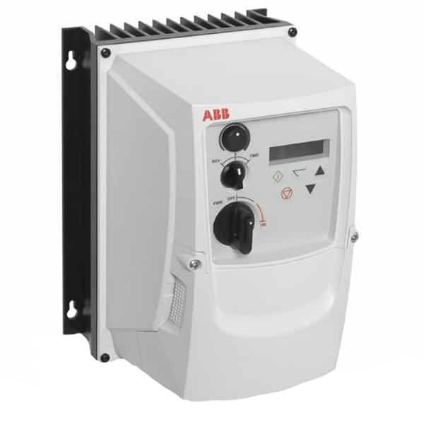 ABB Control ACS255-01U-05A8-1-B063+F278 1.5 HP ABB ACS255 Micro Series NEMA 4X/IP66 Indoor Variable Frequency Drive | 100 – 120 VAC 1 Phase Input | 240 VAC 3 Phase Output | 5.8 Amps | Integrated Disconnect | Speed Pot | Fwd / Rev Switch | ACS255-01U-05A8-1+B063+F278