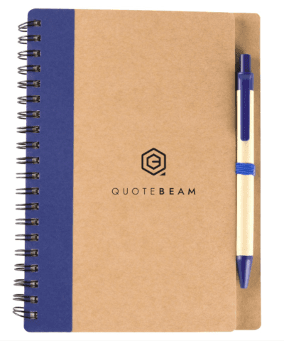 Quotebeam QB-1003 Quotebeam Eco Spiral And Pen Notebook