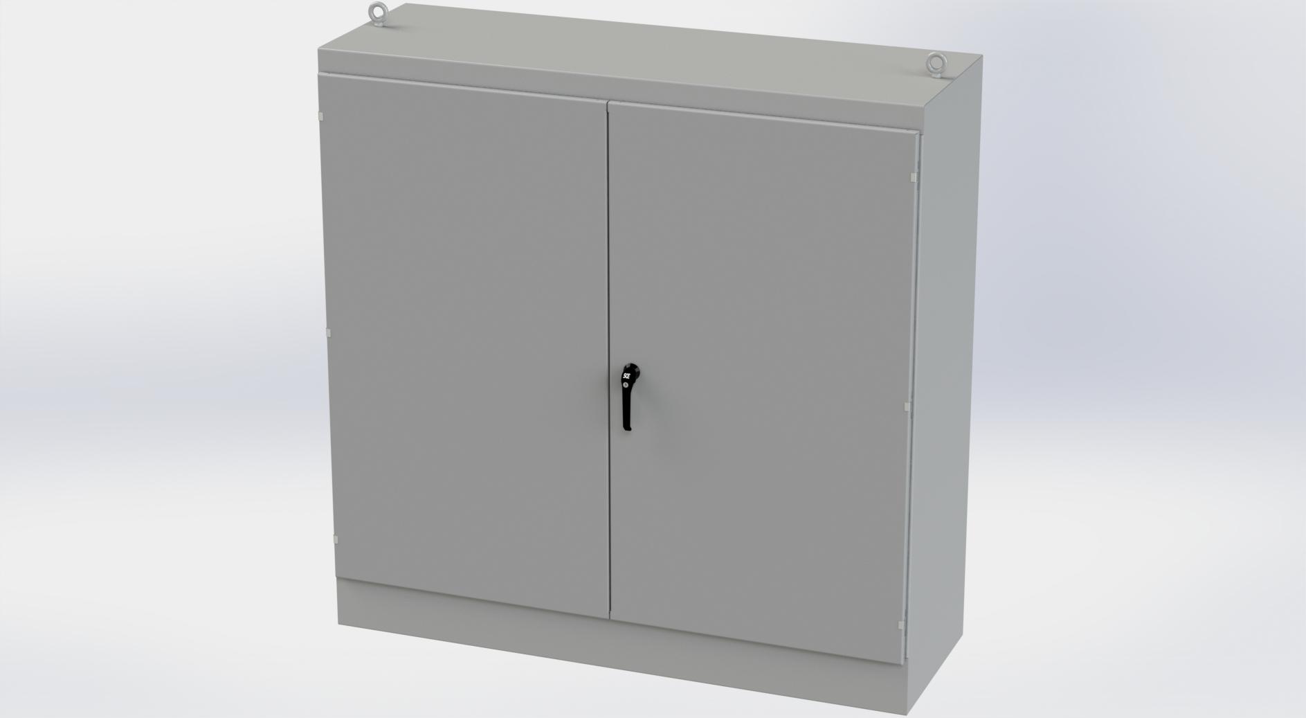 Saginaw Control SCE-727224FSD FSD Enclosure, Height:72.00", Width:72.00", Depth:24.00", ANSI-61 gray finish inside and out. Optional sub-panels are powder coated white.