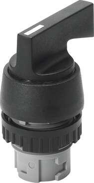 Festo 9301 selector switch N-22-SW For basic valves SV, SVS, SVOS. Installation diameter: 22,5 mm, Protection class: IP40, Actuation torque: 0,4 Nm, Product weight: 21 g, Colour: Black